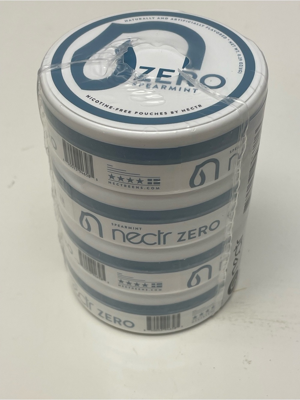 Nectr Energy Zero Pouches Spearmint Oral Fixation Stress Relief 4 Pucks No Caffe
